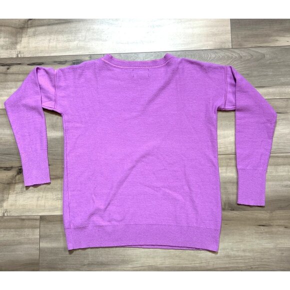 Banana Republic Filpucci Purple Merino Wool Italian Sweater M - Picture 3 of 11
